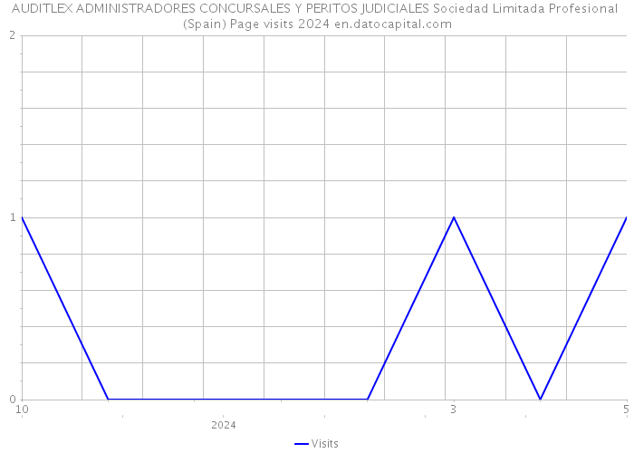 AUDITLEX ADMINISTRADORES CONCURSALES Y PERITOS JUDICIALES Sociedad Limitada Profesional (Spain) Page visits 2024 