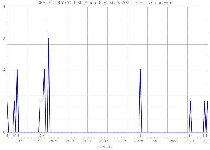 REAL SUPPLY CORP SL (Spain) Page visits 2024 