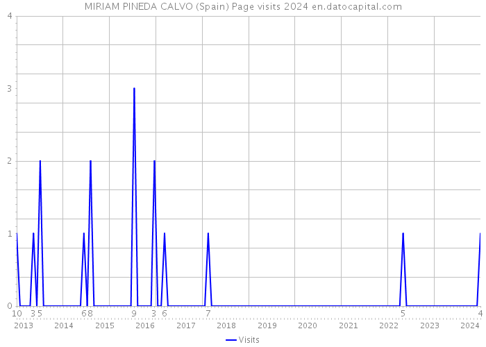 MIRIAM PINEDA CALVO (Spain) Page visits 2024 