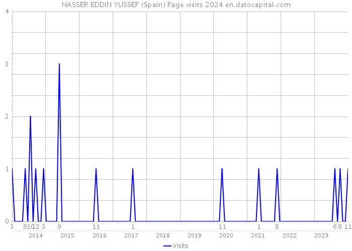 NASSER EDDIN YUSSEF (Spain) Page visits 2024 