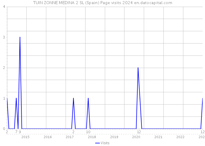 TUIN ZONNE MEDINA 2 SL (Spain) Page visits 2024 