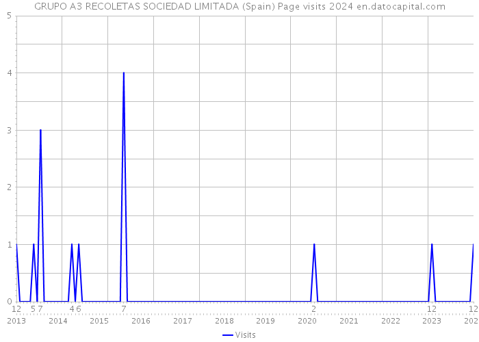 GRUPO A3 RECOLETAS SOCIEDAD LIMITADA (Spain) Page visits 2024 