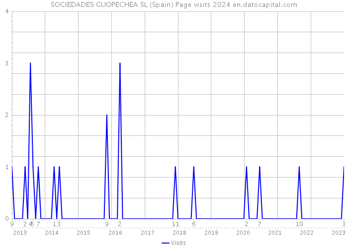 SOCIEDADES GUOPECHEA SL (Spain) Page visits 2024 