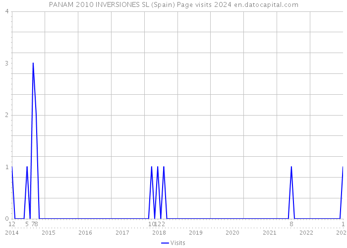 PANAM 2010 INVERSIONES SL (Spain) Page visits 2024 
