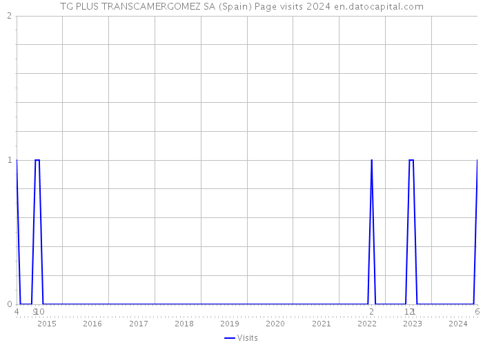 TG PLUS TRANSCAMERGOMEZ SA (Spain) Page visits 2024 