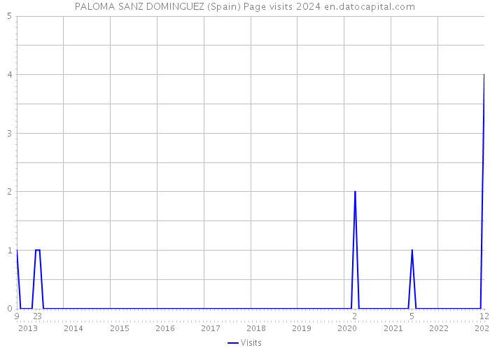 PALOMA SANZ DOMINGUEZ (Spain) Page visits 2024 