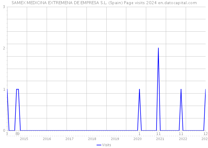 SAMEX MEDICINA EXTREMENA DE EMPRESA S.L. (Spain) Page visits 2024 