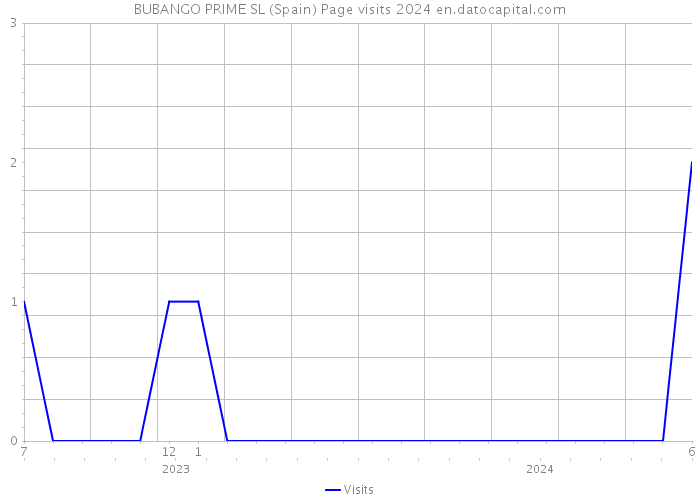 BUBANGO PRIME SL (Spain) Page visits 2024 