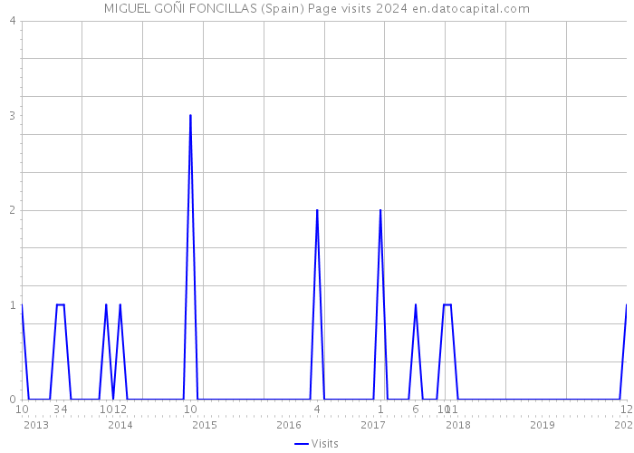 MIGUEL GOÑI FONCILLAS (Spain) Page visits 2024 