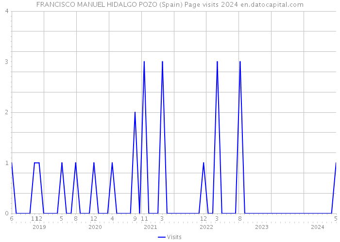 FRANCISCO MANUEL HIDALGO POZO (Spain) Page visits 2024 