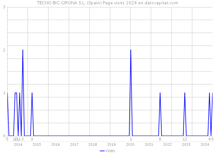 TECNO BIG GIRONA S.L. (Spain) Page visits 2024 