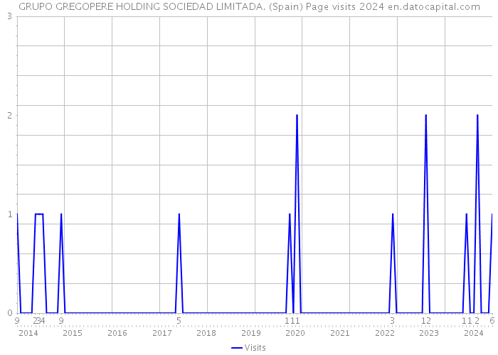 GRUPO GREGOPERE HOLDING SOCIEDAD LIMITADA. (Spain) Page visits 2024 