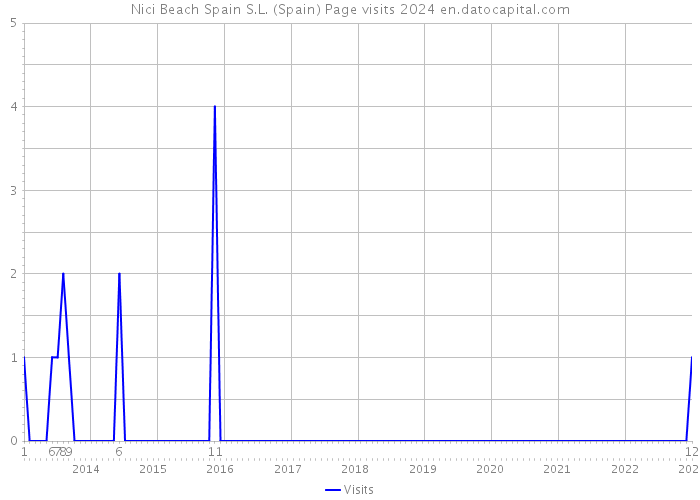 Nici Beach Spain S.L. (Spain) Page visits 2024 