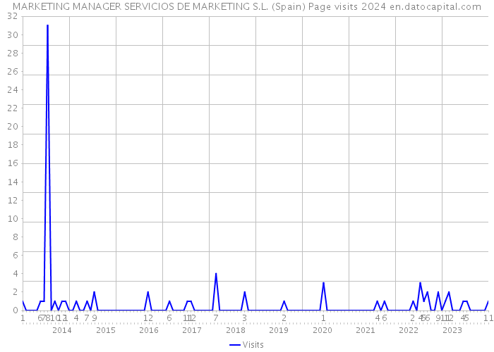 MARKETING MANAGER SERVICIOS DE MARKETING S.L. (Spain) Page visits 2024 