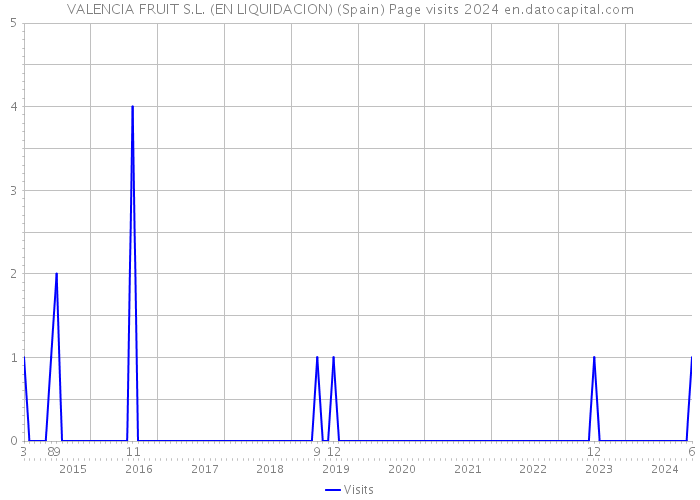 VALENCIA FRUIT S.L. (EN LIQUIDACION) (Spain) Page visits 2024 