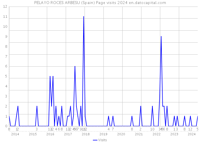 PELAYO ROCES ARBESU (Spain) Page visits 2024 