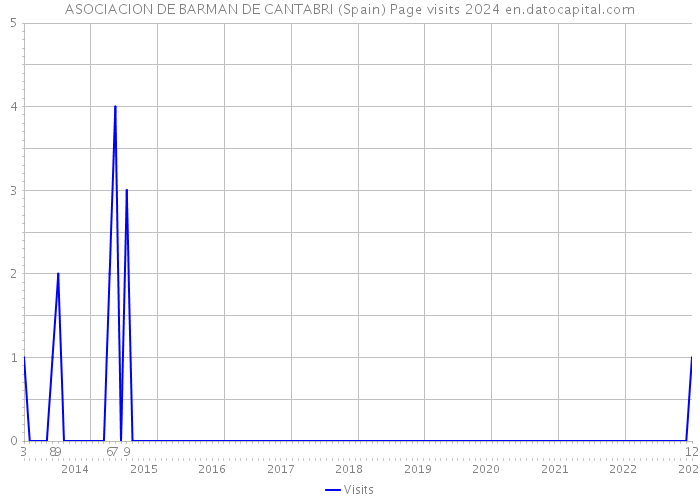 ASOCIACION DE BARMAN DE CANTABRI (Spain) Page visits 2024 