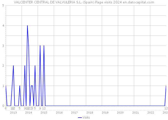 VALCENTER CENTRAL DE VALVULERIA S.L. (Spain) Page visits 2024 