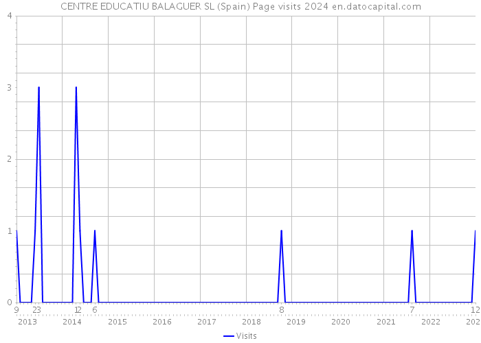 CENTRE EDUCATIU BALAGUER SL (Spain) Page visits 2024 