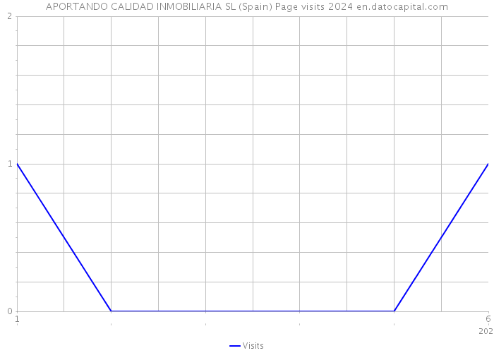 APORTANDO CALIDAD INMOBILIARIA SL (Spain) Page visits 2024 