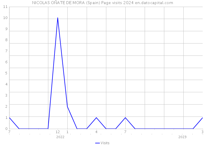NICOLAS OÑATE DE MORA (Spain) Page visits 2024 