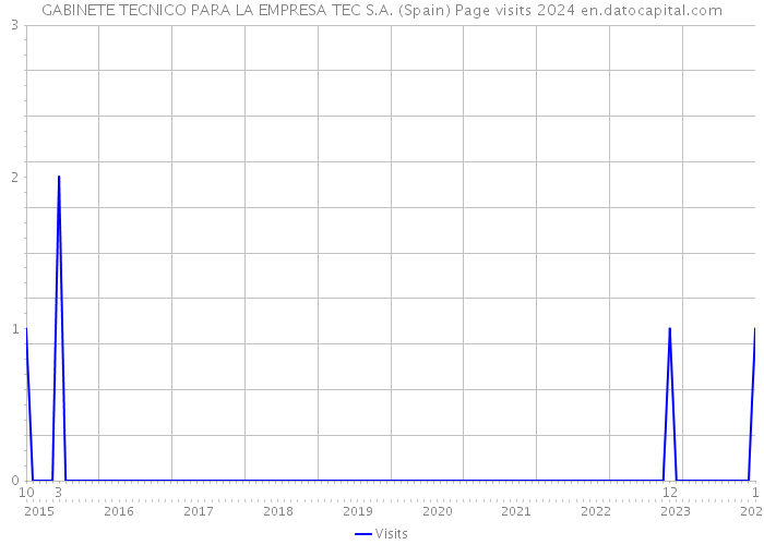 GABINETE TECNICO PARA LA EMPRESA TEC S.A. (Spain) Page visits 2024 
