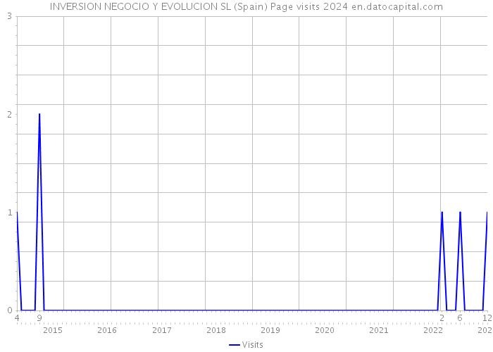 INVERSION NEGOCIO Y EVOLUCION SL (Spain) Page visits 2024 