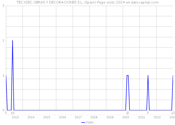 TECYDEC OBRAS Y DECORACIONES S.L. (Spain) Page visits 2024 