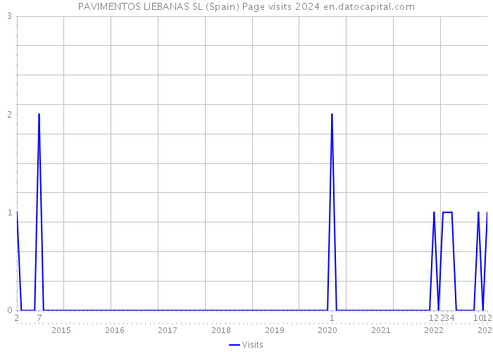 PAVIMENTOS LIEBANAS SL (Spain) Page visits 2024 