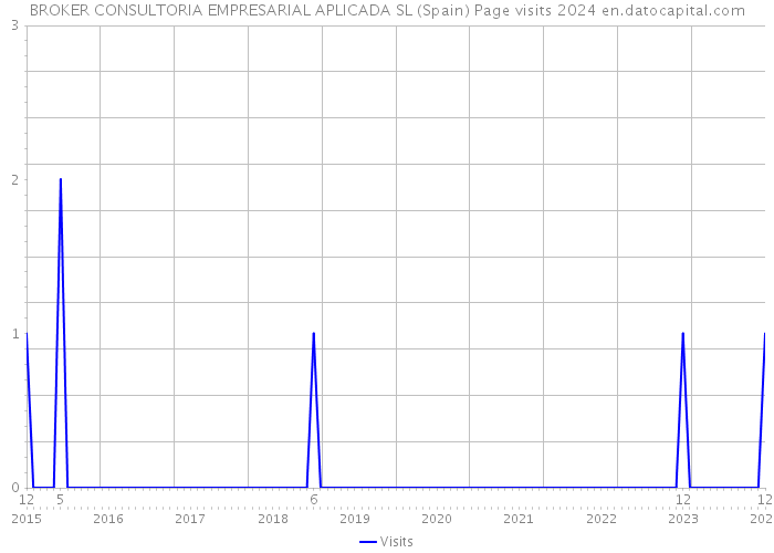 BROKER CONSULTORIA EMPRESARIAL APLICADA SL (Spain) Page visits 2024 