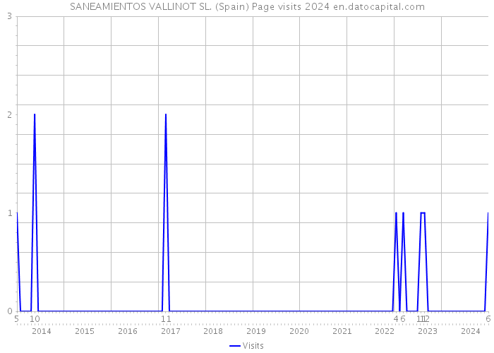 SANEAMIENTOS VALLINOT SL. (Spain) Page visits 2024 