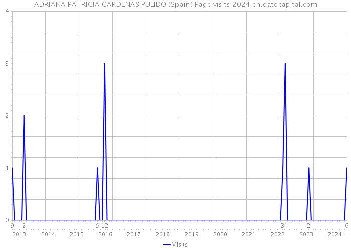 ADRIANA PATRICIA CARDENAS PULIDO (Spain) Page visits 2024 