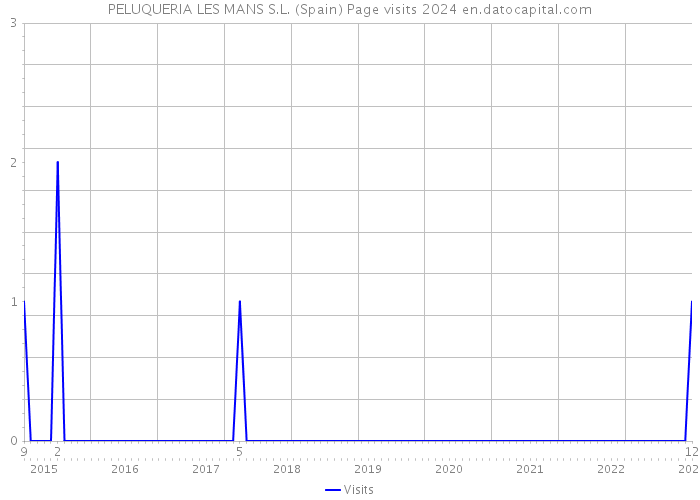PELUQUERIA LES MANS S.L. (Spain) Page visits 2024 