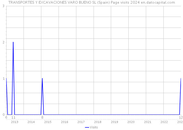 TRANSPORTES Y EXCAVACIONES VARO BUENO SL (Spain) Page visits 2024 