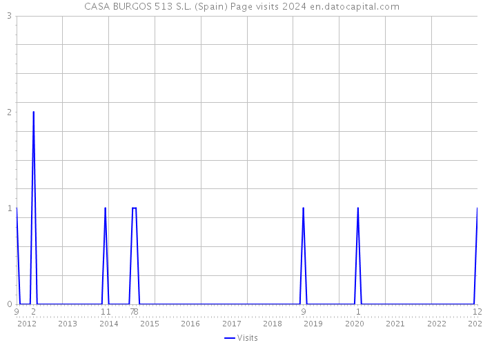 CASA BURGOS 513 S.L. (Spain) Page visits 2024 