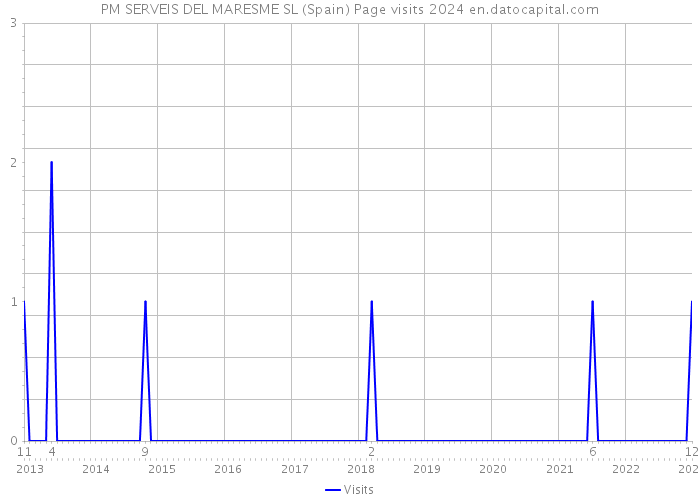 PM SERVEIS DEL MARESME SL (Spain) Page visits 2024 