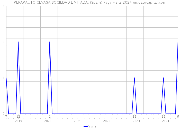 REPARAUTO CEVASA SOCIEDAD LIMITADA. (Spain) Page visits 2024 