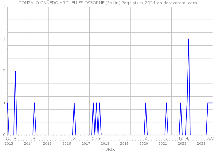 GONZALO CAÑEDO ARGUELLES OSBORNE (Spain) Page visits 2024 