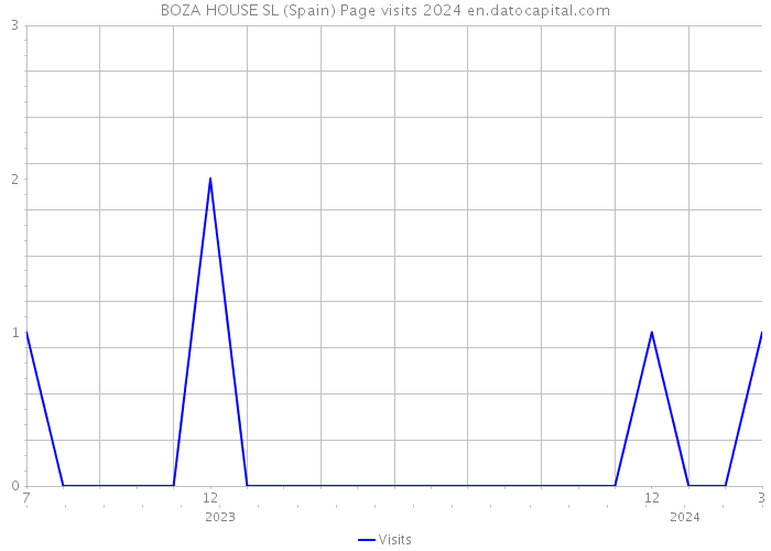 BOZA HOUSE SL (Spain) Page visits 2024 