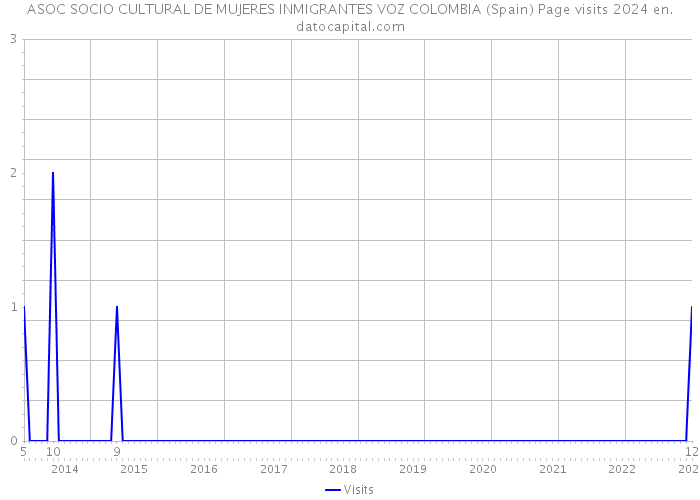 ASOC SOCIO CULTURAL DE MUJERES INMIGRANTES VOZ COLOMBIA (Spain) Page visits 2024 