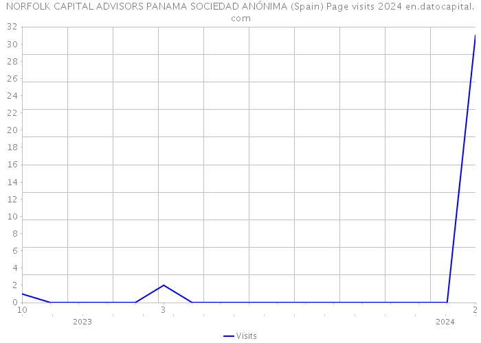 NORFOLK CAPITAL ADVISORS PANAMA SOCIEDAD ANÓNIMA (Spain) Page visits 2024 