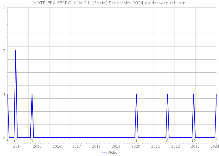 HOTELERA FERROLANA S.L. (Spain) Page visits 2024 