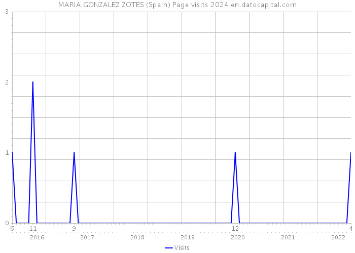 MARIA GONZALEZ ZOTES (Spain) Page visits 2024 