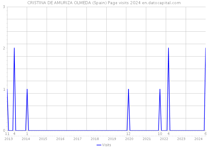 CRISTINA DE AMURIZA OLMEDA (Spain) Page visits 2024 