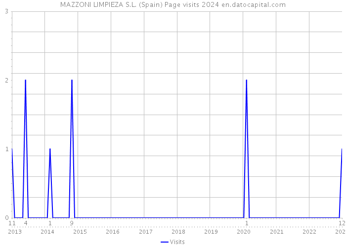 MAZZONI LIMPIEZA S.L. (Spain) Page visits 2024 