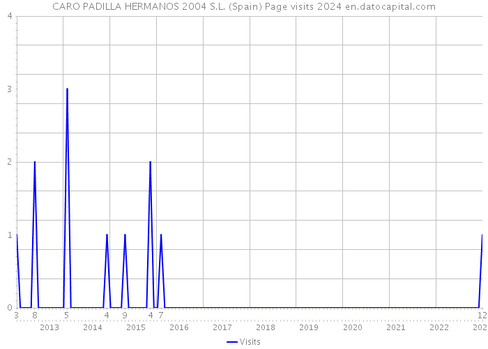 CARO PADILLA HERMANOS 2004 S.L. (Spain) Page visits 2024 