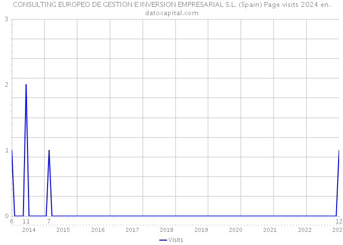 CONSULTING EUROPEO DE GESTION E INVERSION EMPRESARIAL S.L. (Spain) Page visits 2024 