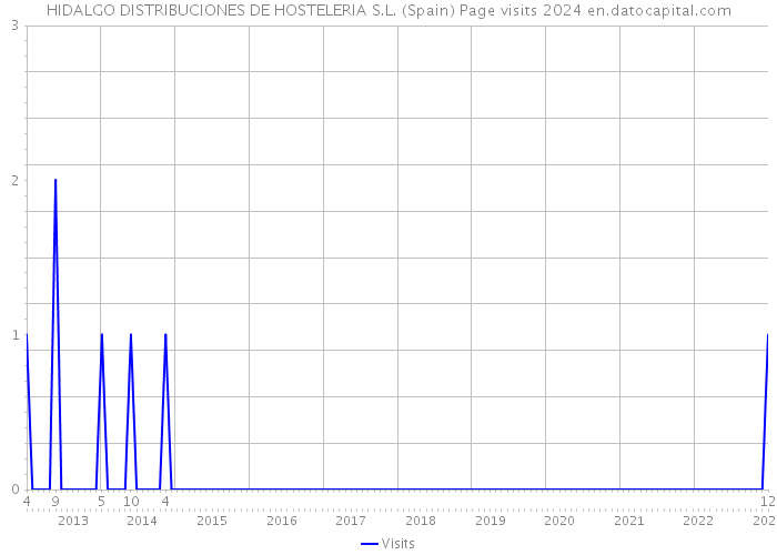 HIDALGO DISTRIBUCIONES DE HOSTELERIA S.L. (Spain) Page visits 2024 