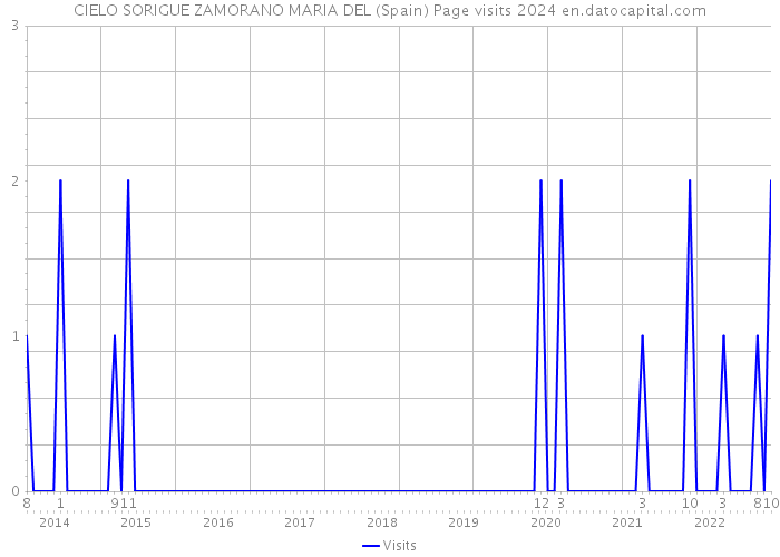 CIELO SORIGUE ZAMORANO MARIA DEL (Spain) Page visits 2024 