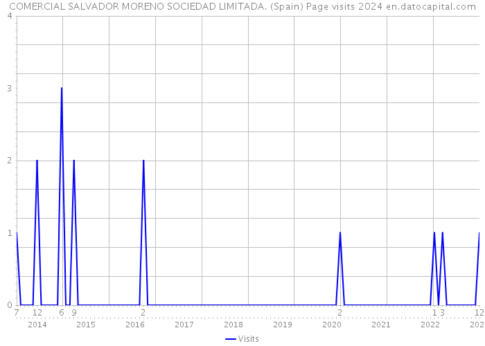 COMERCIAL SALVADOR MORENO SOCIEDAD LIMITADA. (Spain) Page visits 2024 